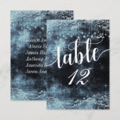 Numéro de table nuit étoilée aquarelle (Devant / Derrière)