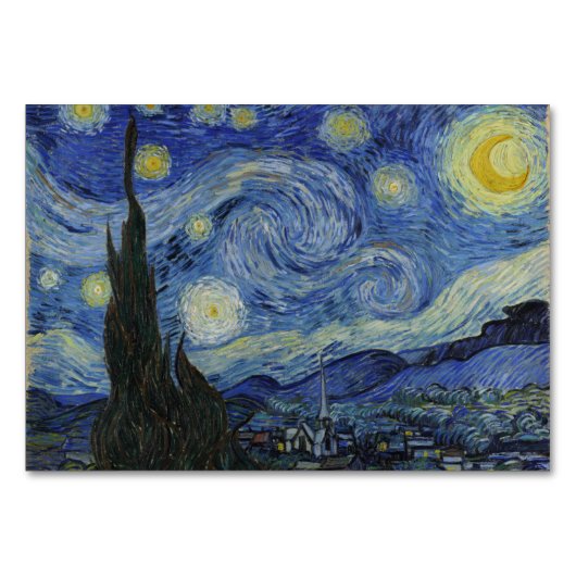 Numéro De Table Nuit étoilée par Vincent Van Gogh (Devant)