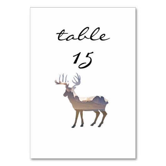 Numéro De Table Numéro de la table d'accueil Rustic Mountain Deer (Par défaut)