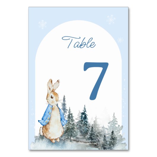 Numéro De Table Numéro de la table d'arc de lapin d'hiver (Dos)