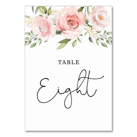 Numéro De Table Numéro de la table de mariage rose flush (Par défaut)