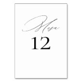 Numéro De Table Numero de Mesa Boda Elegante Caligrafía (Dos)