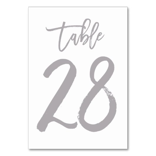 Numéro De Table Numéro de tableau à main chic en argent | Tableau (Dos)