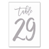Numéro De Table Numéro de tableau à main chic en argent | Tableau (Par défaut)