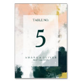 Numéro De Table Numéro de tableau Abstrait coloré (Dos)