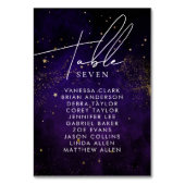 Numéro De Table Numéro de tableau Aquarelle foncée violet magique (Dos)