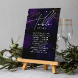 Numéro De Table Numéro de tableau Aquarelle foncée violet magique<br><div class="desc">Numéro de tableau Aquarelle foncée violet magique or. Éléments correspondants disponibles.</div>