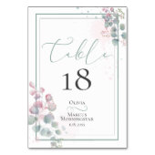 Numéro De Table NUMÉRO DE TABLEAU Aquarelle moderne Eucalyptus Fol (Par défaut)
