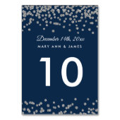 Numéro De Table Numéro de tableau Argent Faux Parties scintillant  (Dos)
