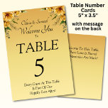 Numéro De Table Numéro de tableau - avec message de bienvenue Fleu<br><div class="desc">Bienvenue dans - Carte Numéro de tableau</div>
