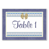 Numéro De Table Numéro de tableau Baby shower bleu (Dos)