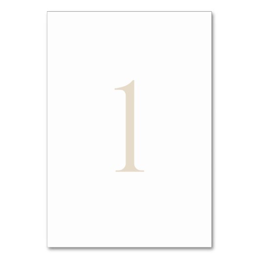 Numéro De Table Numéro de tableau beige (Par défaut)