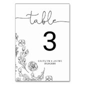 Numéro De Table Numéro de tableau de l'élégance de la dainité (Dos)