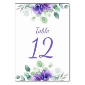 Numéro De Table Numéro de tableau des anémones violettes (Dos)