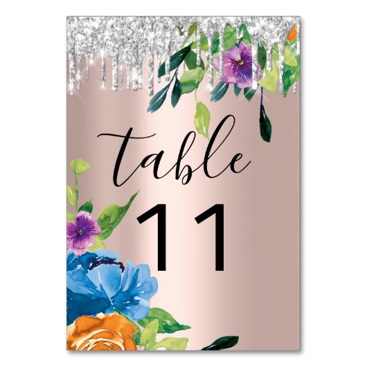 Numéro De Table Numéro de tableau Driver Marine Rose Mariage (Dos)