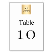 Numéro De Table Numéro de tableau du logo de l'entreprise noir (Dos)