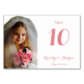 Numéro De Table Numéro de tableau du Mariage photo blanc personnal (Dos)