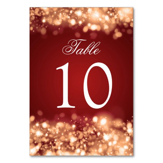 Numéro De Table Numéro de tableau Éclairage Or (Dos)
