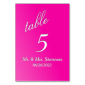 Numéro De Table Numéro de tableau Fuchsia (Par défaut)