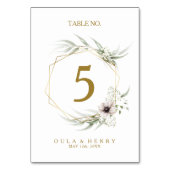 Numéro De Table Numéro de tableau géométrique Eucalyptus Gold (Par défaut)