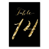 Numéro De Table Numéro de tableau mariage Black Gold Foil No 14 (Par défaut)