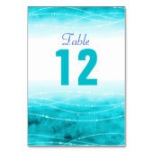 Numéro De Table Numéro de tableau Mariage bleu marine peint (Dos)
