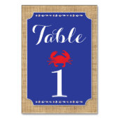 Numéro De Table Numéro de tableau Mariage Crab Boil Beach Burlap (Par défaut)