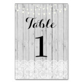 Numéro De Table Numéro de tableau Mariage Gris rustique Lumière en (Dos)