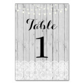 Numéro De Table Numéro de tableau Mariage Gris rustique Lumière en (Par défaut)