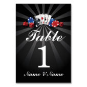 Numéro De Table Numéro de tableau Mariage Las Vegas Casino (Par défaut)