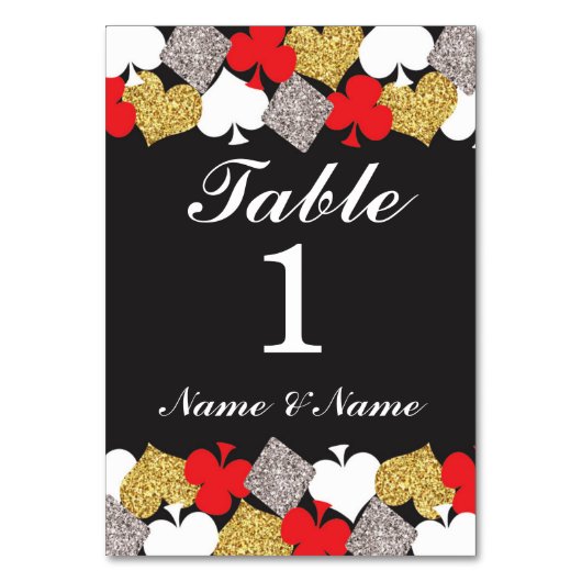 Numéro De Table Numéro de tableau Mariage Las Vegas Casino Party (Par défaut)