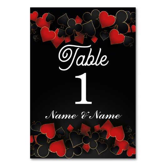 Numéro De Table Numéro de tableau Mariage Las Vegas Casino Party (Par défaut)