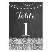Numéro De Table Numéro de tableau Mariage Rustic Chalkboard Lights (Par défaut)