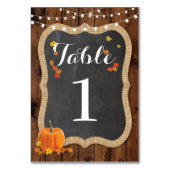 Numéro De Table Numéro de tableau Mariage Rustic Wood Fall Citroui (Par défaut)
