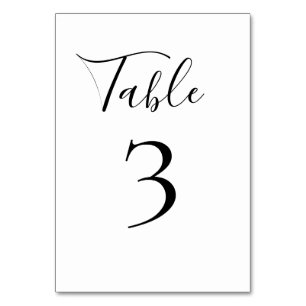 Numéro De Table Numéro de tableau noir et blanc