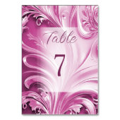 Numéro De Table Numéro de tableau rose (Dos)