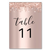 Numéro De Table Numéro de tableau Rose Gold Parties scintillant Ma (Par défaut)