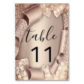 Numéro De Table Numéro de tableau Rose Parties scintillant d'or 3D (Par défaut)