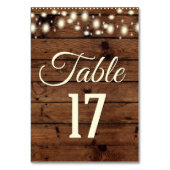 Numéro De Table Numéro de tableau rustique, numéro 17, SEPT-SEPT (Dos)