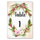 Numéro De Table Numéro de tableau Script Mariage de Noël (Dos)