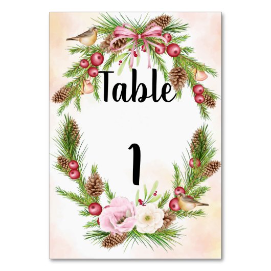 Numéro De Table Numéro de tableau Script Mariage de Noël (Par défaut)