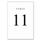 Numéro De Table Numéro de tableau simple - 11 (Par défaut)