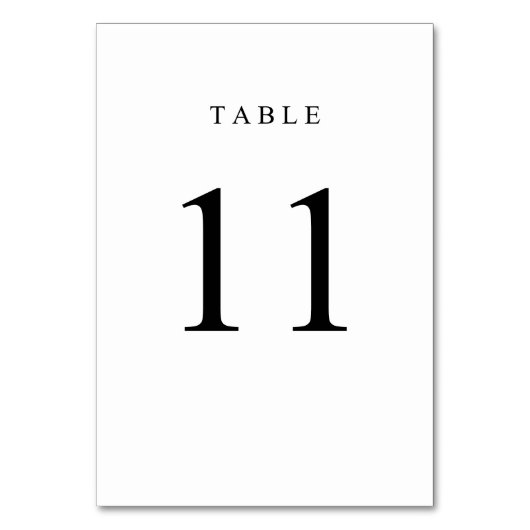 Numéro De Table Numéro de tableau simple - 11 (Par défaut)