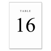 Numéro De Table Numéro de tableau simple - 16 (Par défaut)