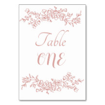 Numéro de tableau Simple Minimaliste