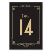 Numéro De Table Numéro de tableau Style Art Déco (Dos)