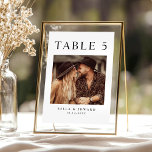 Numéro De Table Numéro du tableau de réception du mariage photo<br><div class="desc">Ajoutez une touche personnelle à votre réception avec nos cartes de numéro de table de mariage photo. Ces cartes élégantes mettent en valeur votre photo fiançailles préférée en plus d'une typographie propre et moderne, rendant chaque table unique et mémorable. Parfaits pour un style minimaliste mais significatif, ces numéros de table...</div>