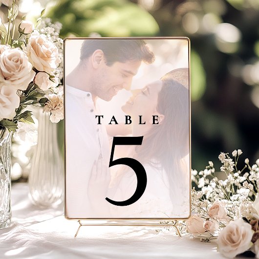 Numéro De Table Numéro du tableau de réception photo mariage