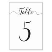 Numéro De Table Numéro du tableau mariage Tableau 5 (Dos)