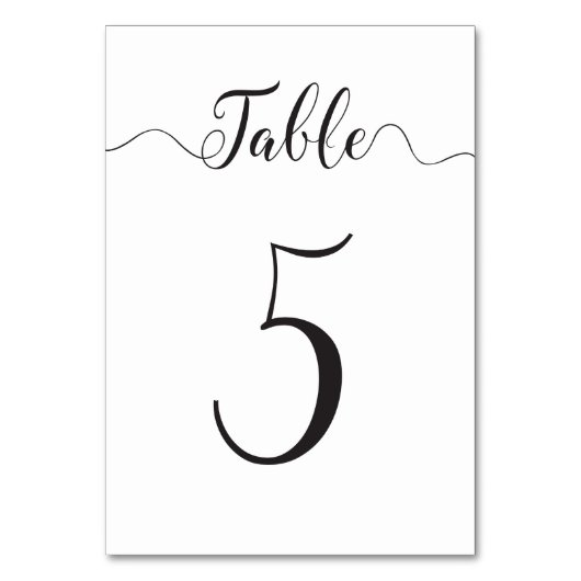 Numéro De Table Numéro du tableau mariage Tableau 5 (Par défaut)